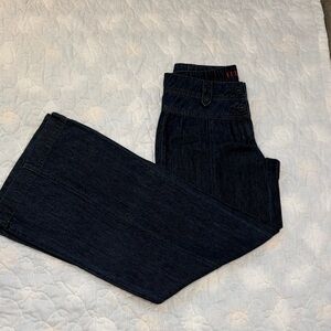 Elle Vintage Wide Leg Women’s Dark Blue Jean Sz 4 Pristine Condition